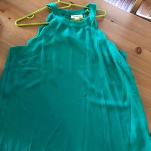 Size medium scalloped green top